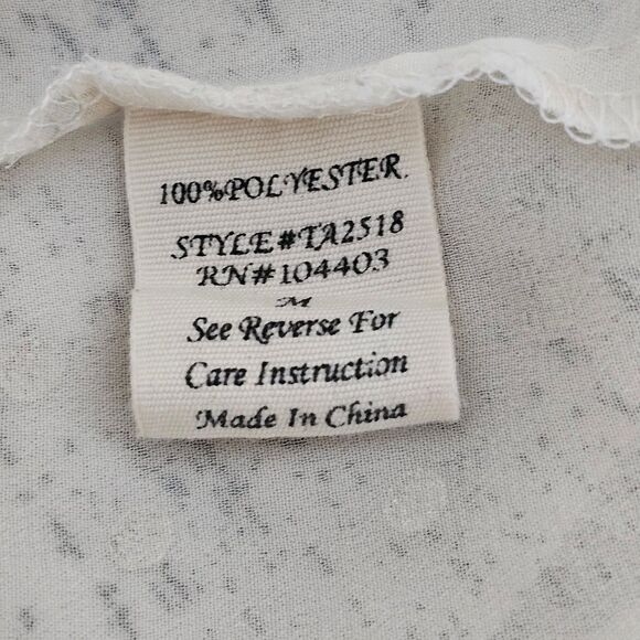 Mine - Shirt Button Up Sheet Tank Back Slit - Size M - Cream Gold Polka Dot - Picture 10 of 10